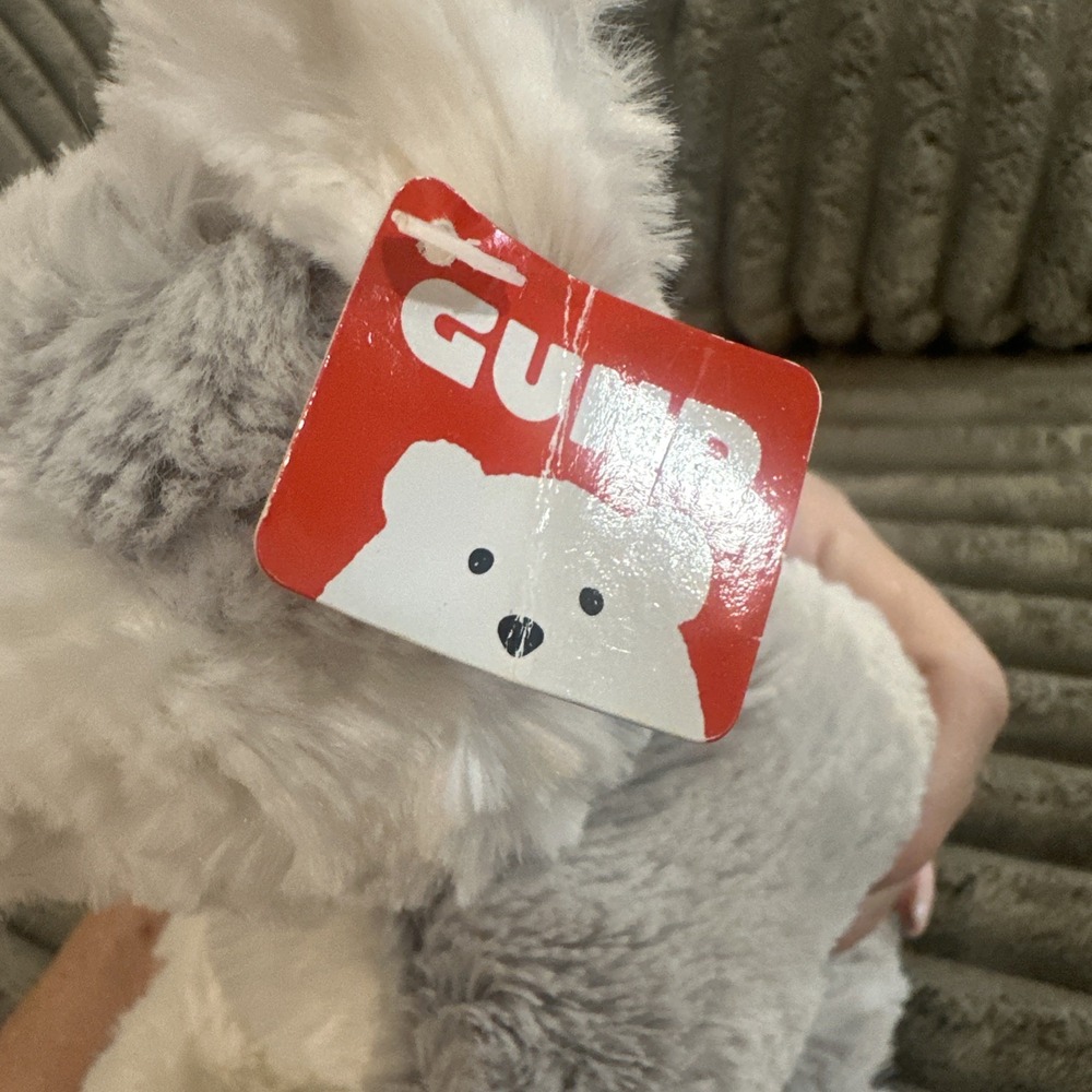 Gund Fair Isle Arctic Dog Fluffy Husky Plush Stuffed Puppy Animal White Gray NWT - Picture 8 of 16